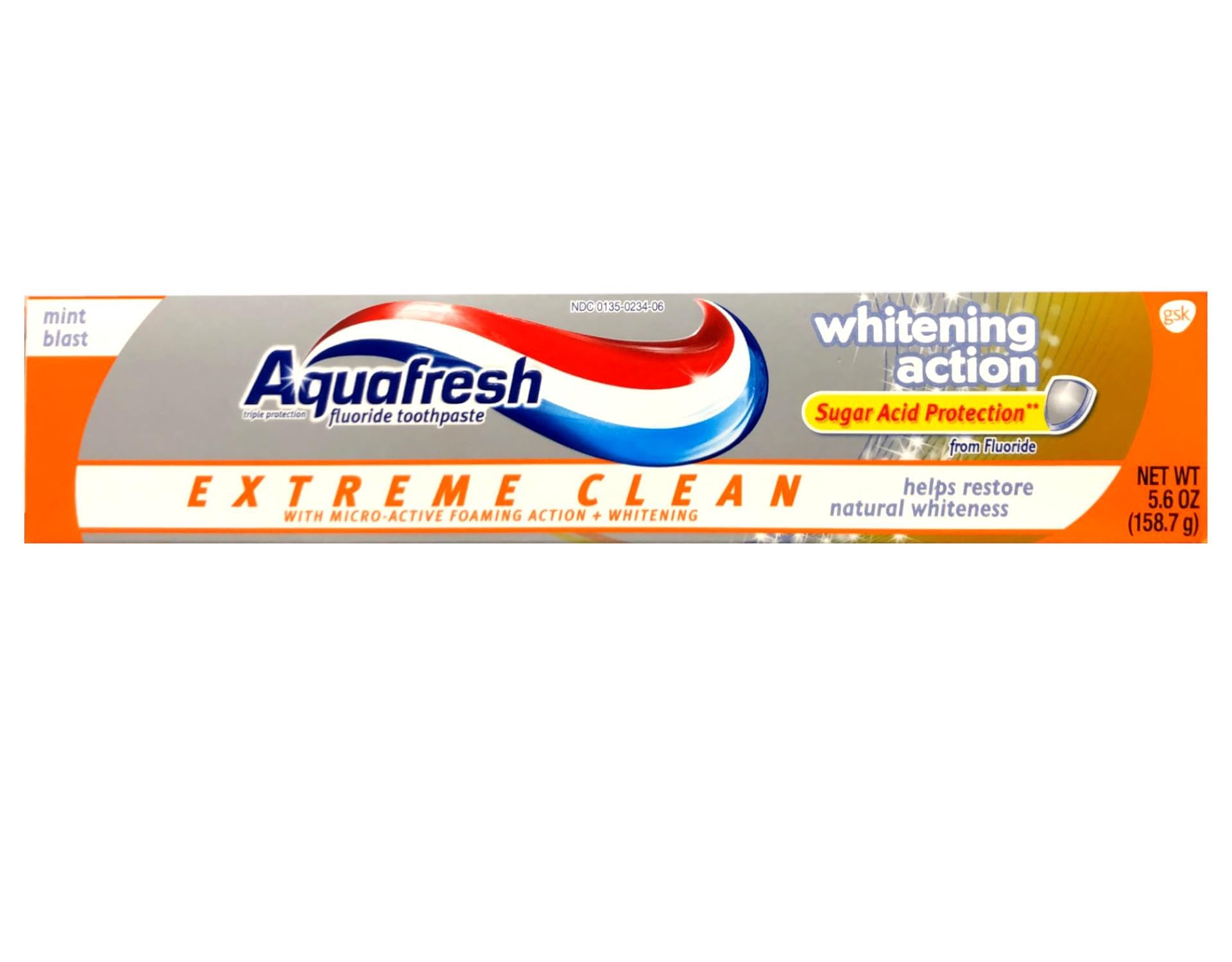 Aquafresh Extreme Clean Whitening Action Fluoride Toothpaste for Cavity Protection, 5.6 ounce Twinpack (Two 5.6oz tubes)