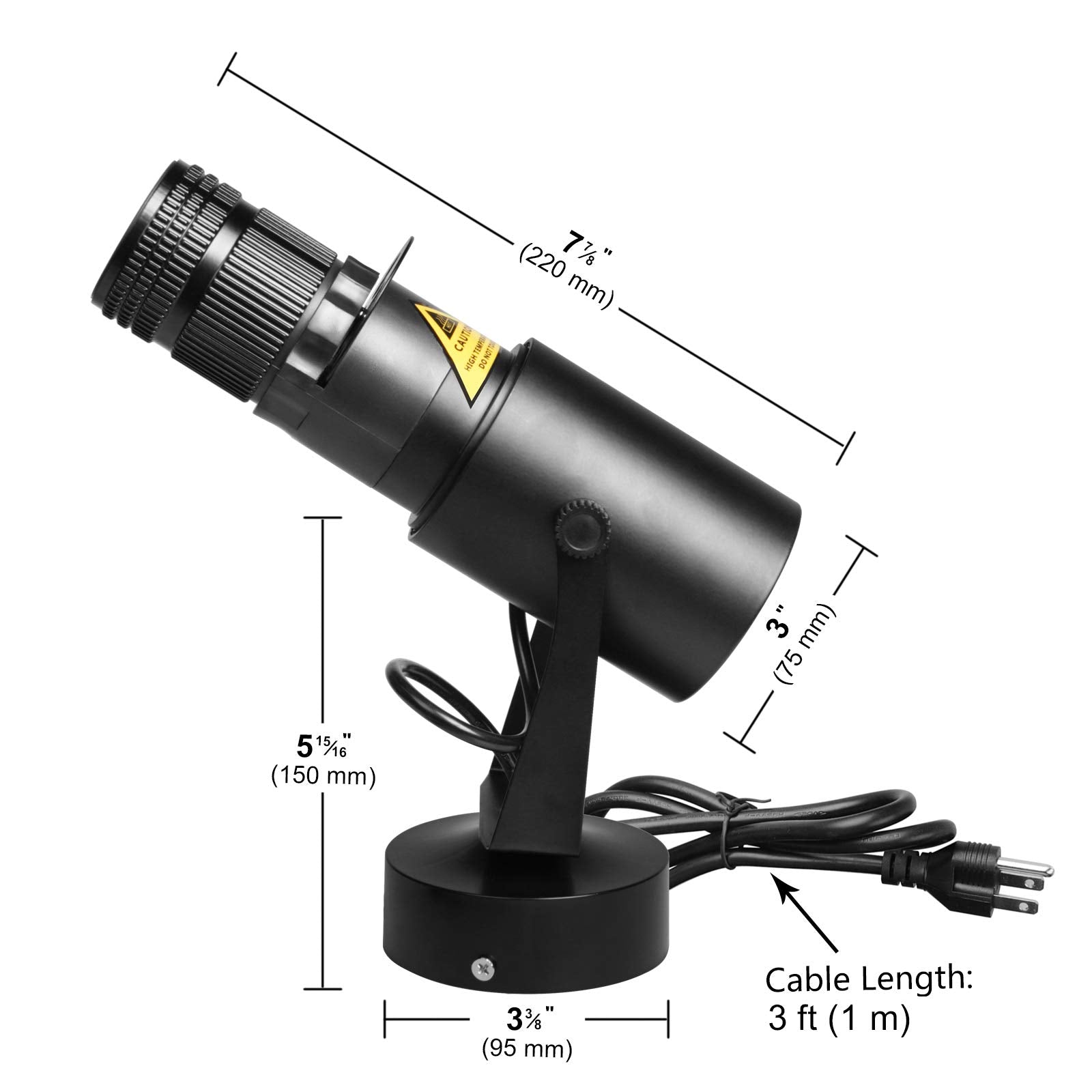 MOUNTAIN_ARK 15W White LED Pin Spot Light, Manual Focus, Adjustable 4 Apertures, for DJ Disco Party Wedding Stage Effect Lighting