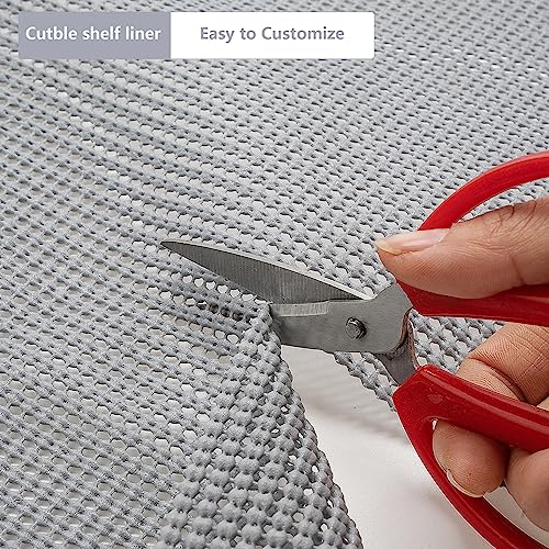 TJWODO Shelf Cabinet Liner,Drawer Liners Non Adhesive Easiest Install Mat, Strong Grip Bottom,Easy Clean Non Slip Shelving Liner for Kitchen Cabinets,12" x10'
