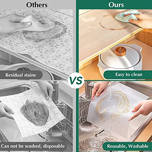 11.8 Inch x 19.6 Feet Shelf Liner Drawer Liner Cabinet Liner: Clear Non-Adhesive Refrigerator Liners for Kitchen Reusable Easy to Clean (11.8 Inch x 19.6 Feet, Clear)