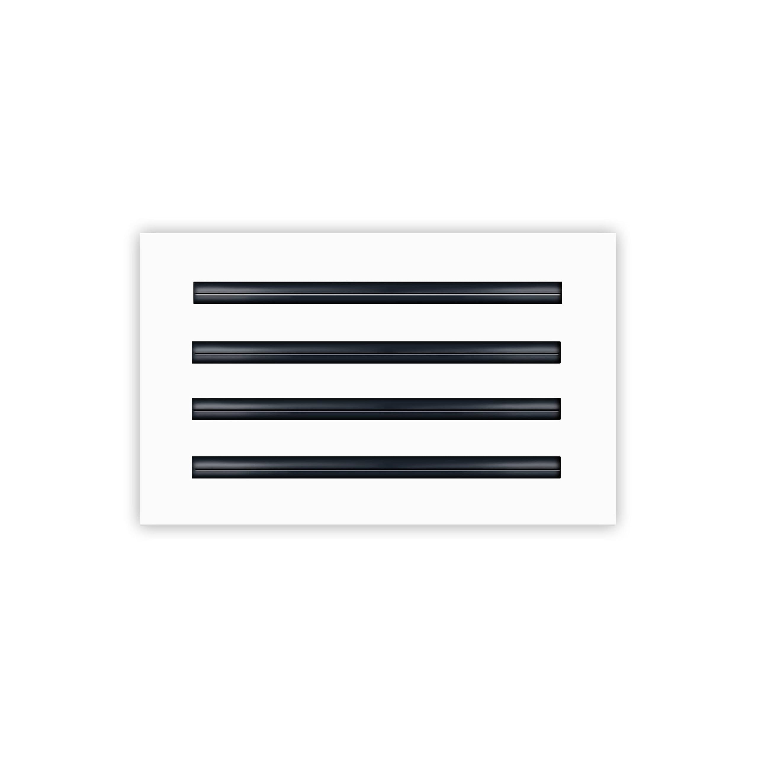 BUILDMART - 12x8 White Modern AC Vent Cover - Decorative Air Vent - Standard Linear Slot Diffuser - Register Grille for Ceiling, Walls & Floors - Texas Buildmart