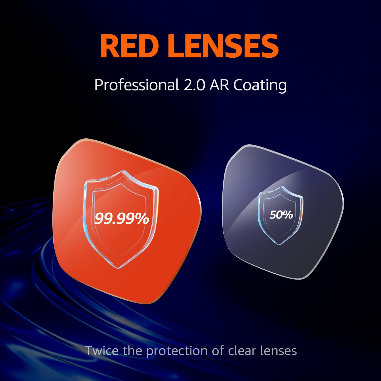 TJUTR Sleep Blue Light Blocking Glasses for Women Men, Professional 2.0 AR Coatings Red Lens for Computer Reduce Eyestrain (A1 Black)