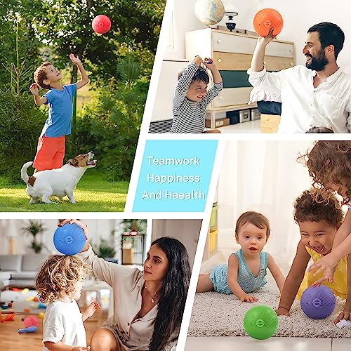 BallFUN Dodgeballs Playground Balls 5", Dodge Ball Set for Kids & Adults, Bouncing Kickballs Handball for Outdoor & Indoor Games - Includes Pump & Mesh Storage Bag (5",6 Pack)