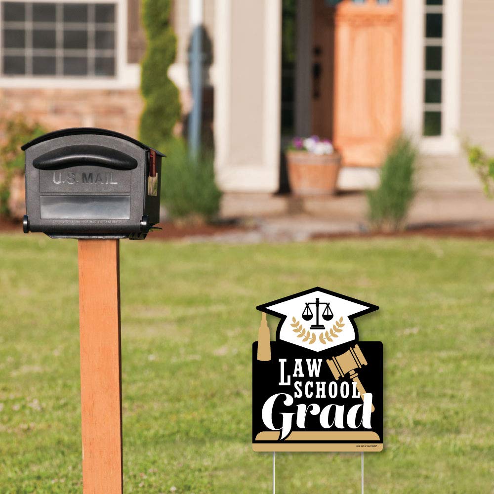 Big Dot of Happiness Law School Grad - Outdoor Lawn Sign - Future Lawyer Graduation Party Yard Sign - 1 Piece