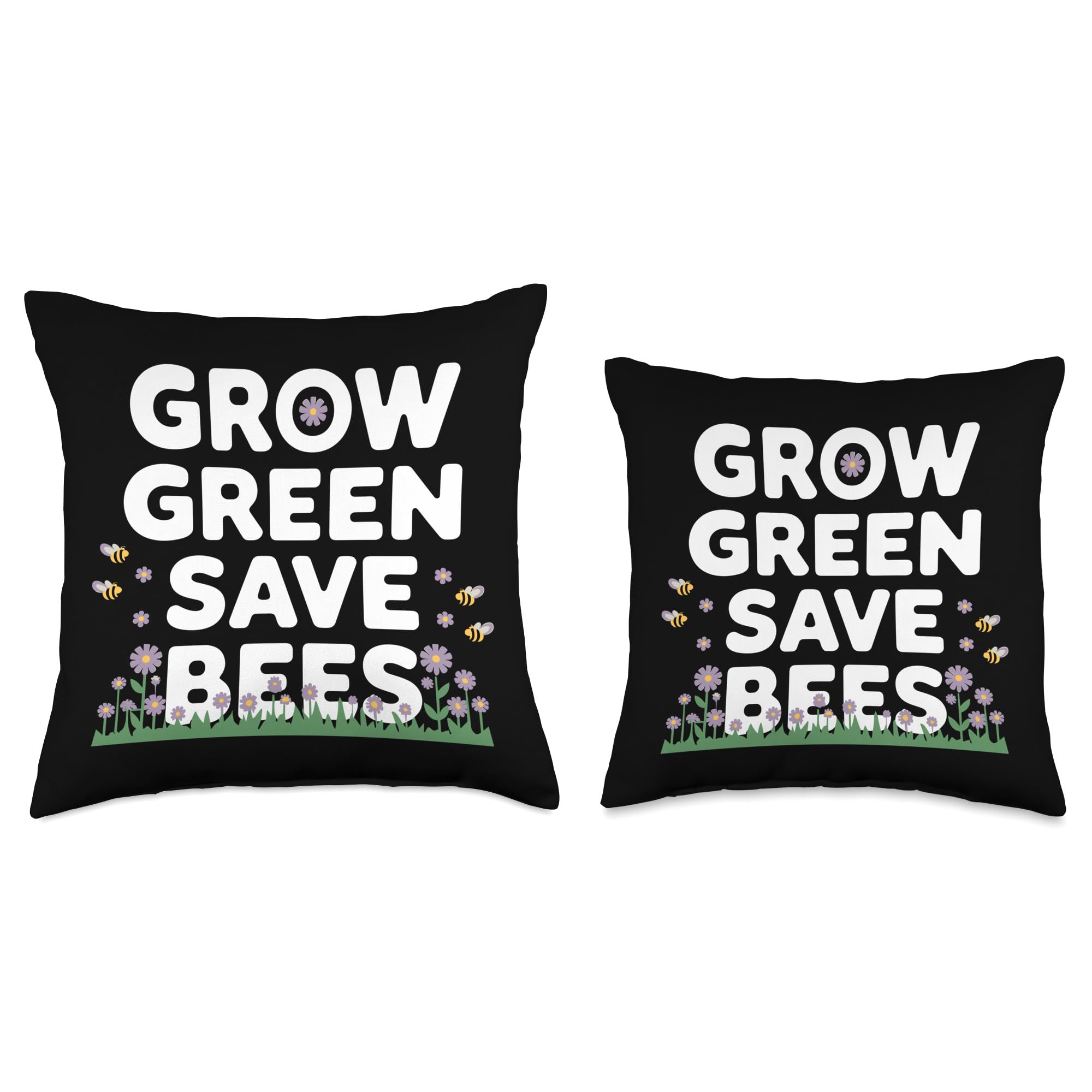 Bee-Friendly Gardener Pollinator Garden and Save the Bees Throw Pillow