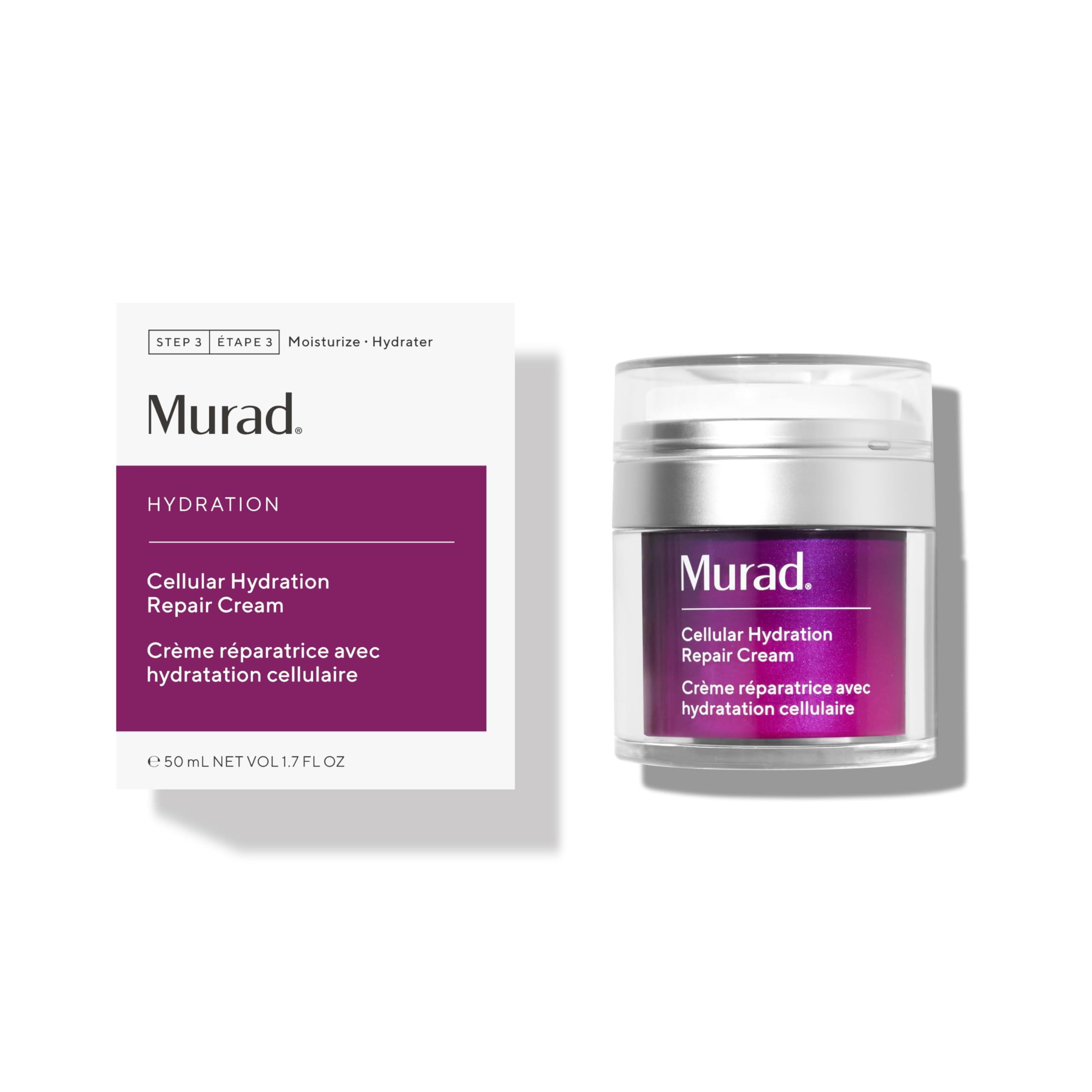 Murad Cellular Hydration Barrier Repair Cream - Nourishing Face Moisturizer Repairs Dry, Flaky Skin - Bilberry Omega Fatty Acids and Soothing Allantoin Restores Bounce & Radiance - 1.7 Fl Oz