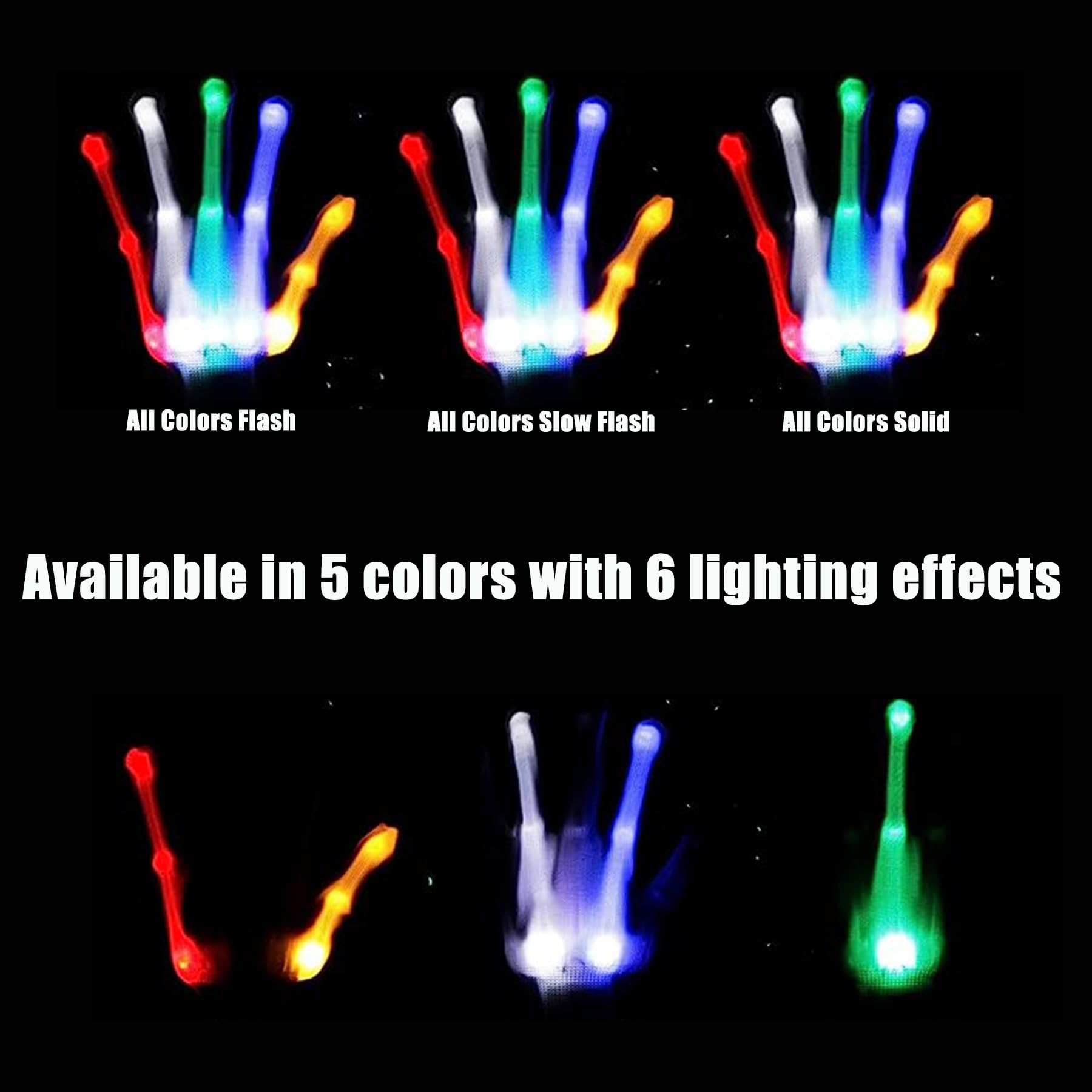 VICAITOYS Rave Gloves LED Gloves Toys for Family Halloween Costumes, Light Up Gloves Toys for Ages 14 and Up, Rave Toys, Rainbow Friends Toys, Cool Toys for Men and Women Aged 13-18 and Above