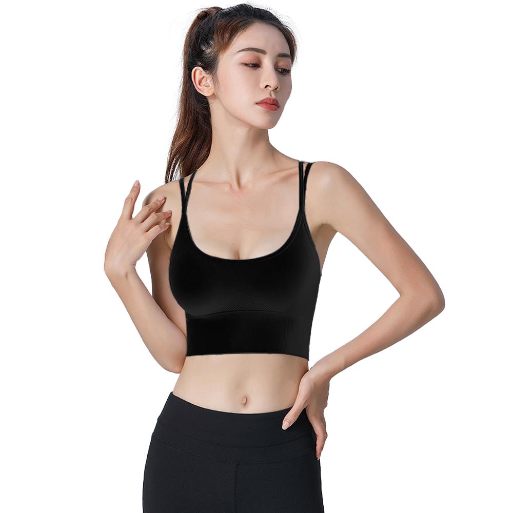 Women Strappy Sports Bra Sexy Crisscross Back Light Support Yoga