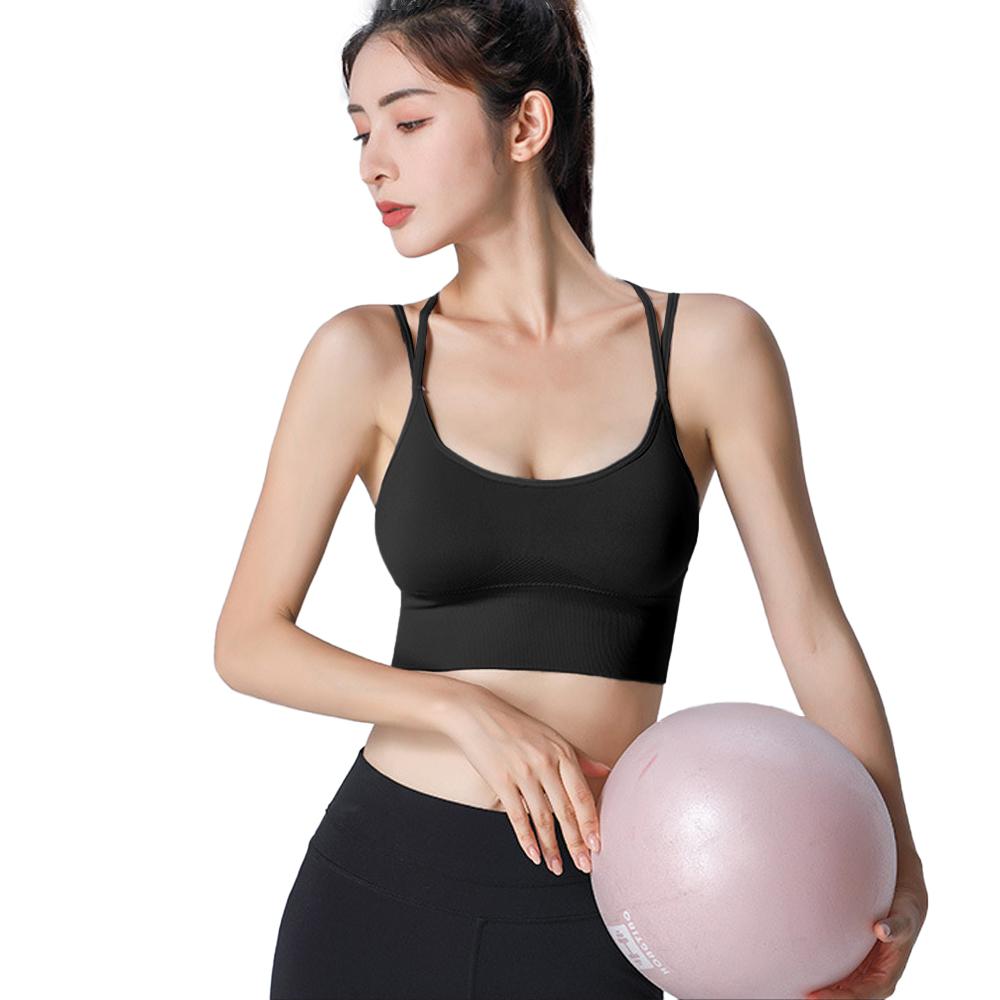 Women Strappy Sports Bra Sexy Crisscross Back Light Support Yoga