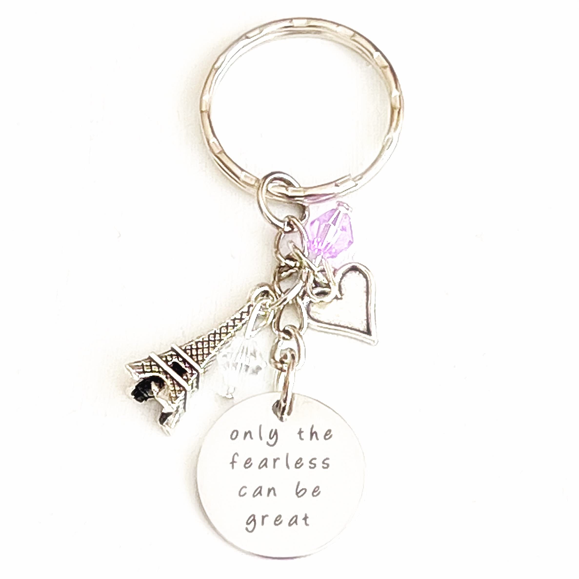 Hanalea Island Jewelry Co. Only the Fearless Can Be Great Ratatouille Silver Charm Keychain Gift of Love and Encouragement Merchandise and Accessories