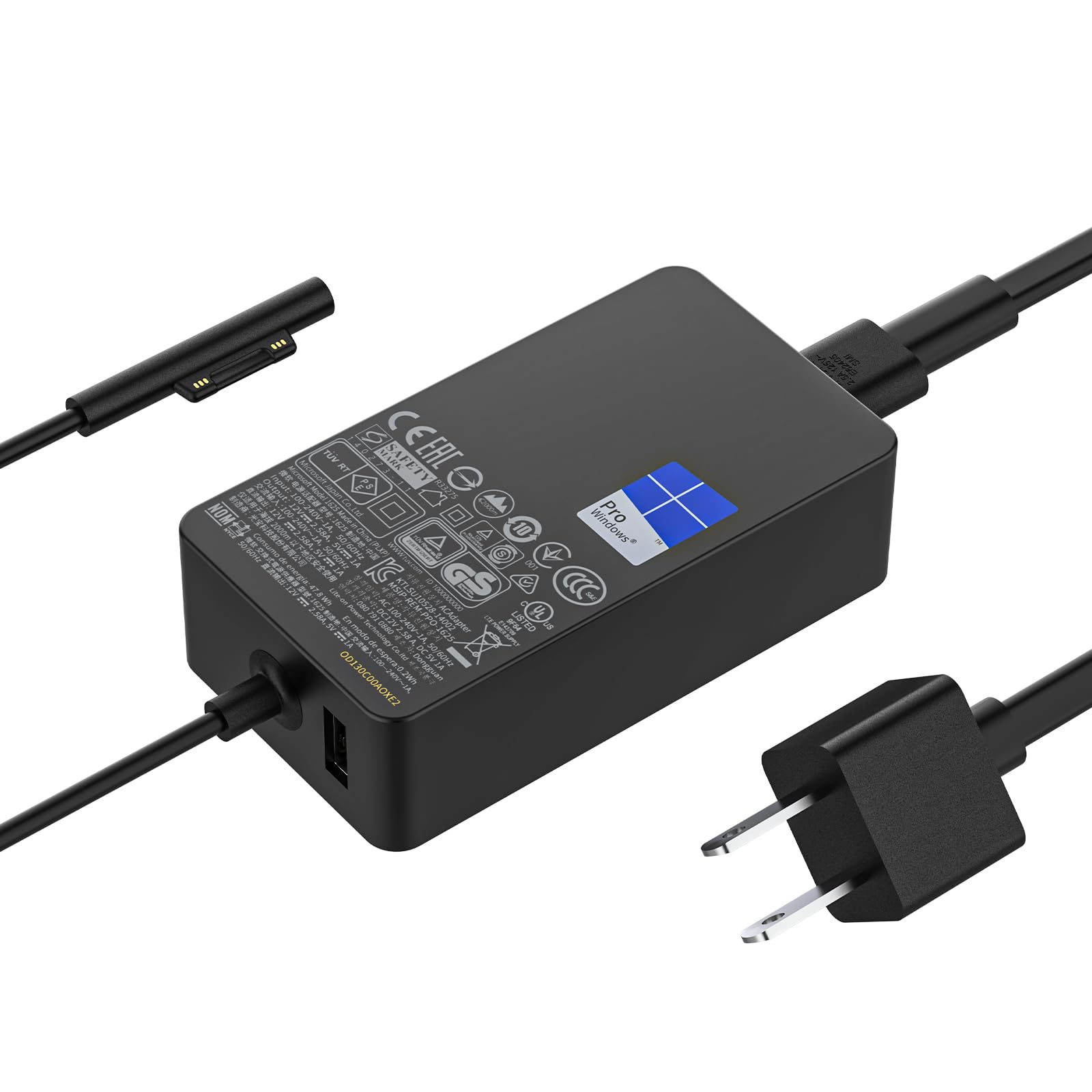 Surface 1625 Charger 36W 12V 2.58A Compatible for Microsoft Surface Pro 5 4 3 i5 i7 Surface Go 1 2 3 Laptop Power Supply AC Adapter