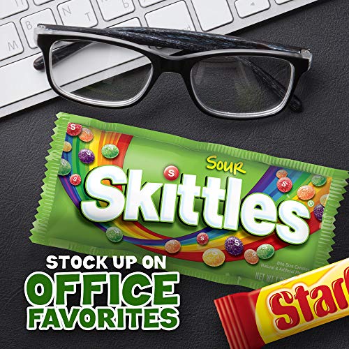 SKITTLES & STARBURST Variety Pack Full Size Chewy Candy Assortment, 37.05 oz, 18 Bars