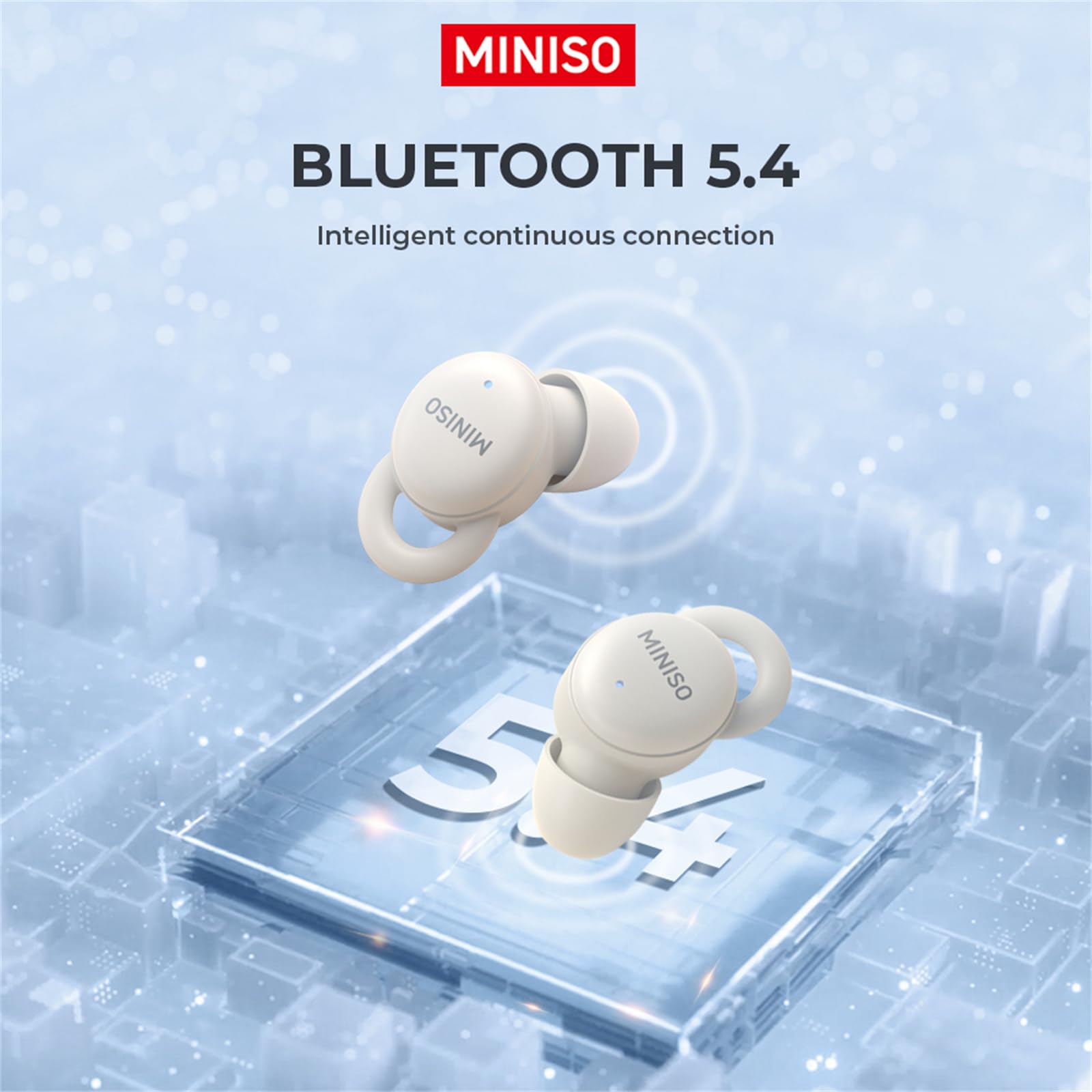 MINISO X10 Bluetooth Sleep Wireless Earbuds Noise Blocking Earbuds Comfortable Fit Bluetooth 5.4 Earphones for Sleep Sounds Side Sleeper in-Ear Wireless Headphones for Sleeping Flat Ear Buds