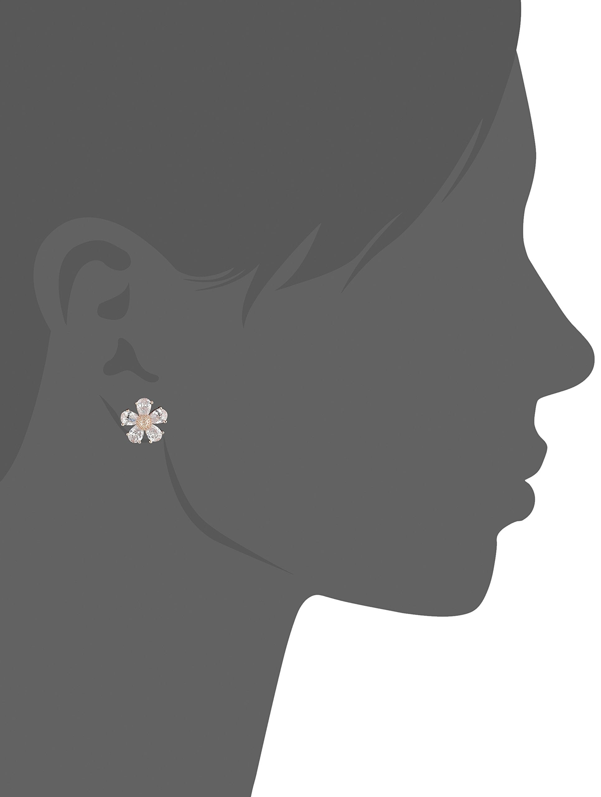 Betsey Johnson Crystal Flower Stud Earrings