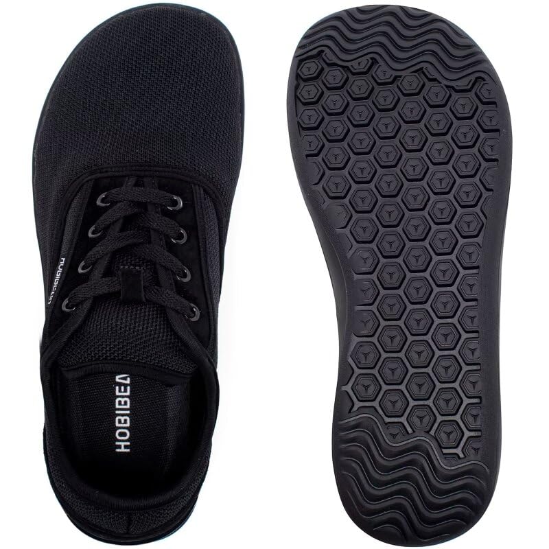 HOBIBEAR Wide-Toe-Box Barefoot Shoes for Mens Womens Minimalist Breathable Trail Running Walking Shoes Light Gray 14 Wide Women/13 Wide Men