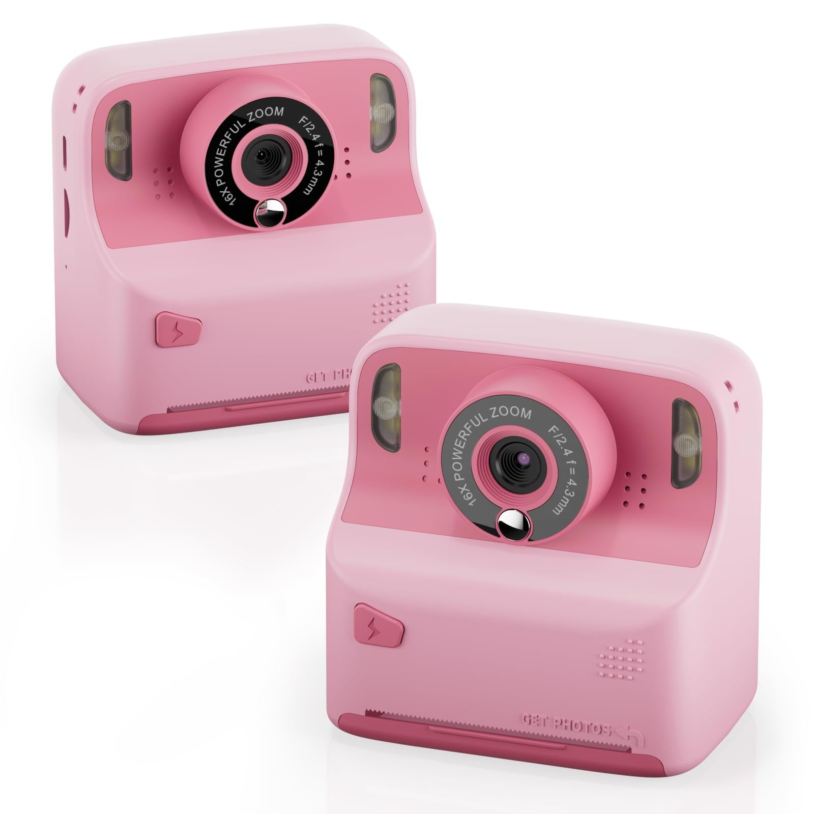 Contixo Kids Camera Instant Print - 1080P Kids Instant Cameras That Print Photos, 2.4 Inch Screen Selfie Digital Camera 12MP with Print Paper, Portable Camera Toy, Fun Gift for Girls Boys, Pink