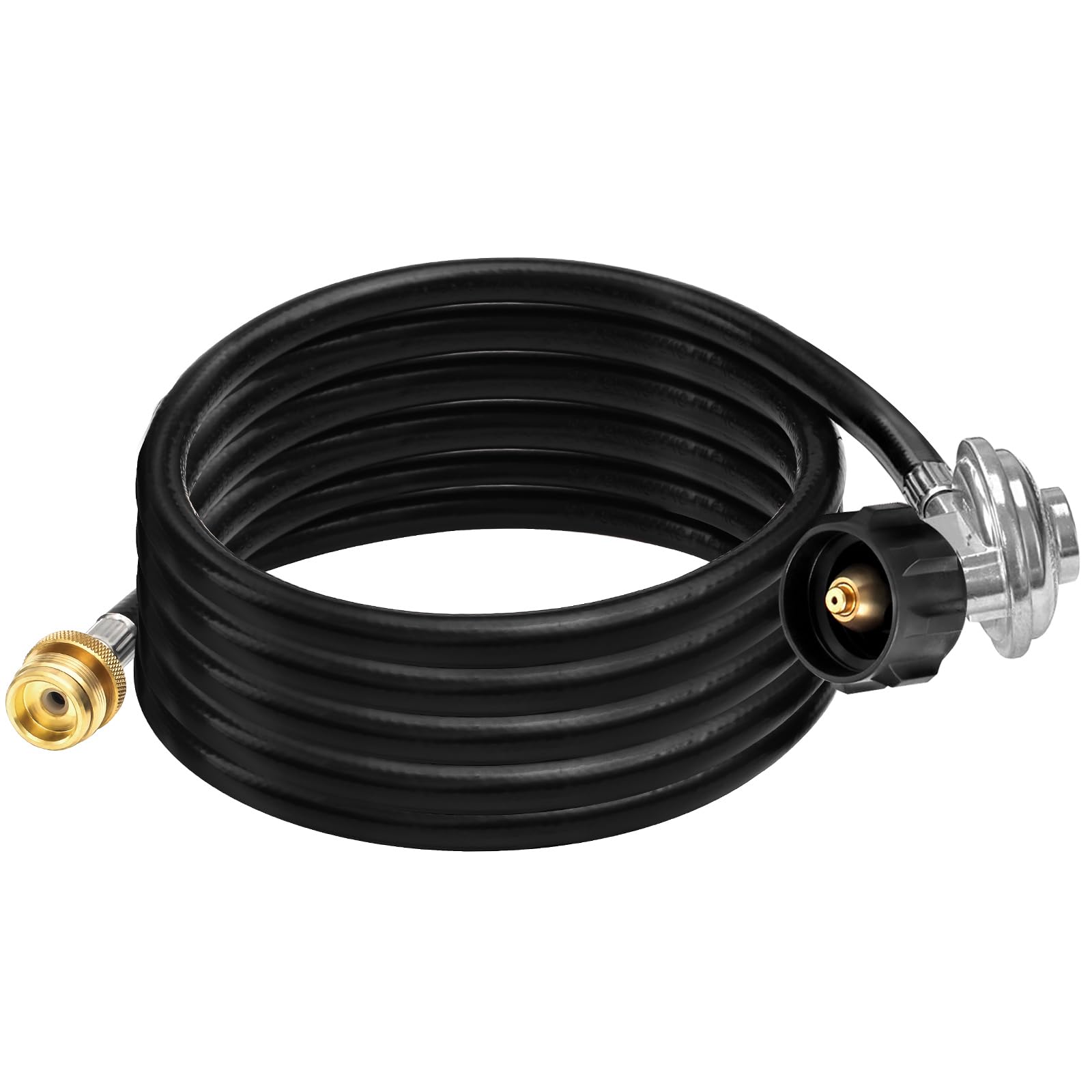 MOASKER 3/8" Female Flare Nut 12FT QCC1 Low Pressure Propane Regulator and Hose Universal Gas Grill Regulator Replacement Parts for Napoleon S85001 Most LP Gas Grill,Patio Heater and Fire Pit Table