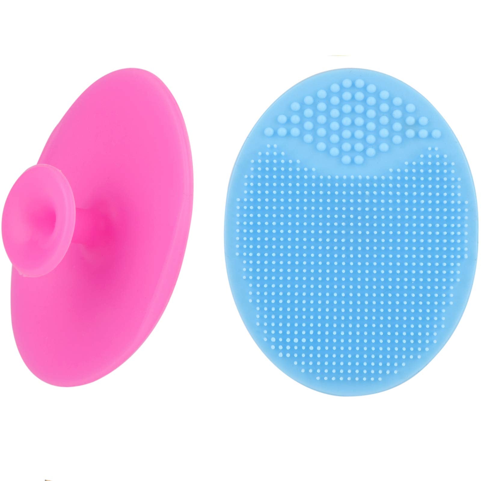 Face Scrubber,2 Pack Soft Silicone Scrubbies Facial Cleansing Pad Face Exfoliator Face Scrub Face Brush Silicone Scrubby for Massage Pore Cleansing Blackhead Removing Exfoliating,Cool Gift for Girl