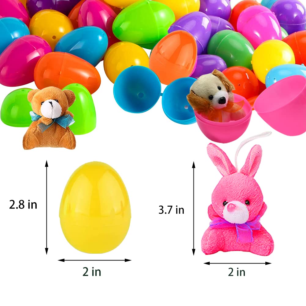 CAMIRUS 12PCS Mini Animal Plush Toy Set, Cute Small Plush Stuffed Animals Keychain for Kids Birthday, Easter Basket Stuffers Fillers, Themed Partie