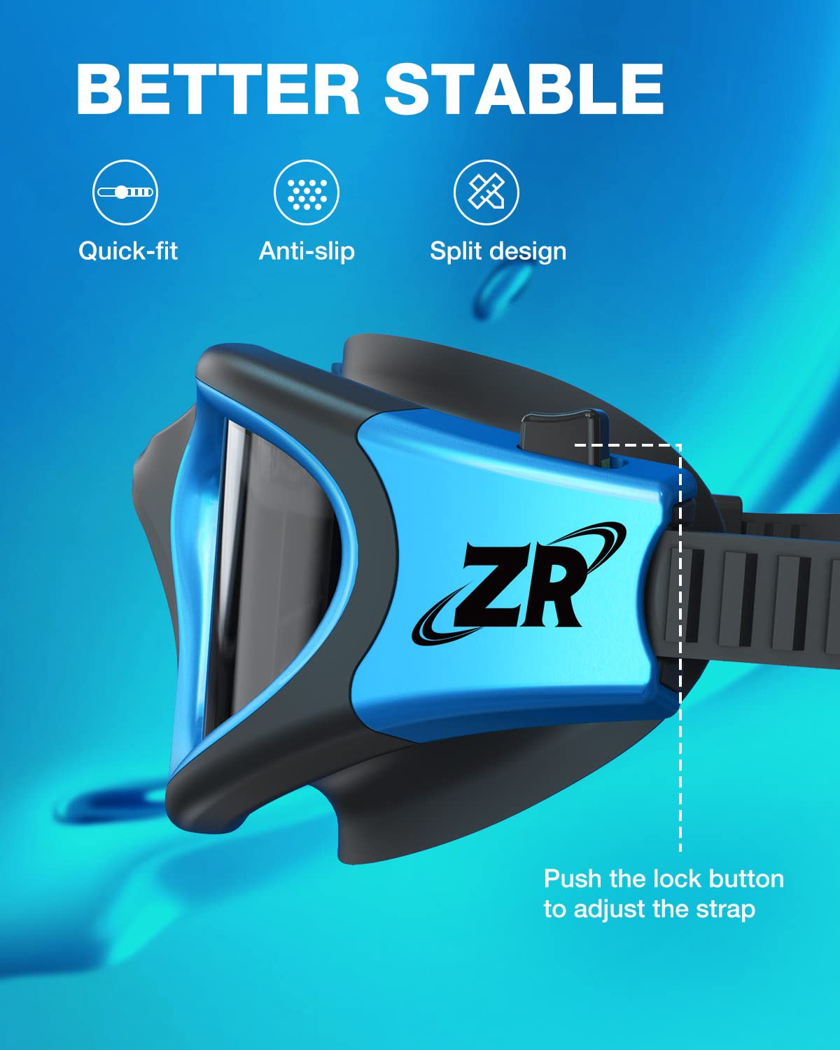 ZIONOR Swim Goggles, G1 MAX Super Anti-fog Polarized Swimming Goggles for Men Women Adult, UV Protection Leakproof Easy Adjustable Strap for Indoor Outdoor Swimming (Polarized + Bright Smoke)