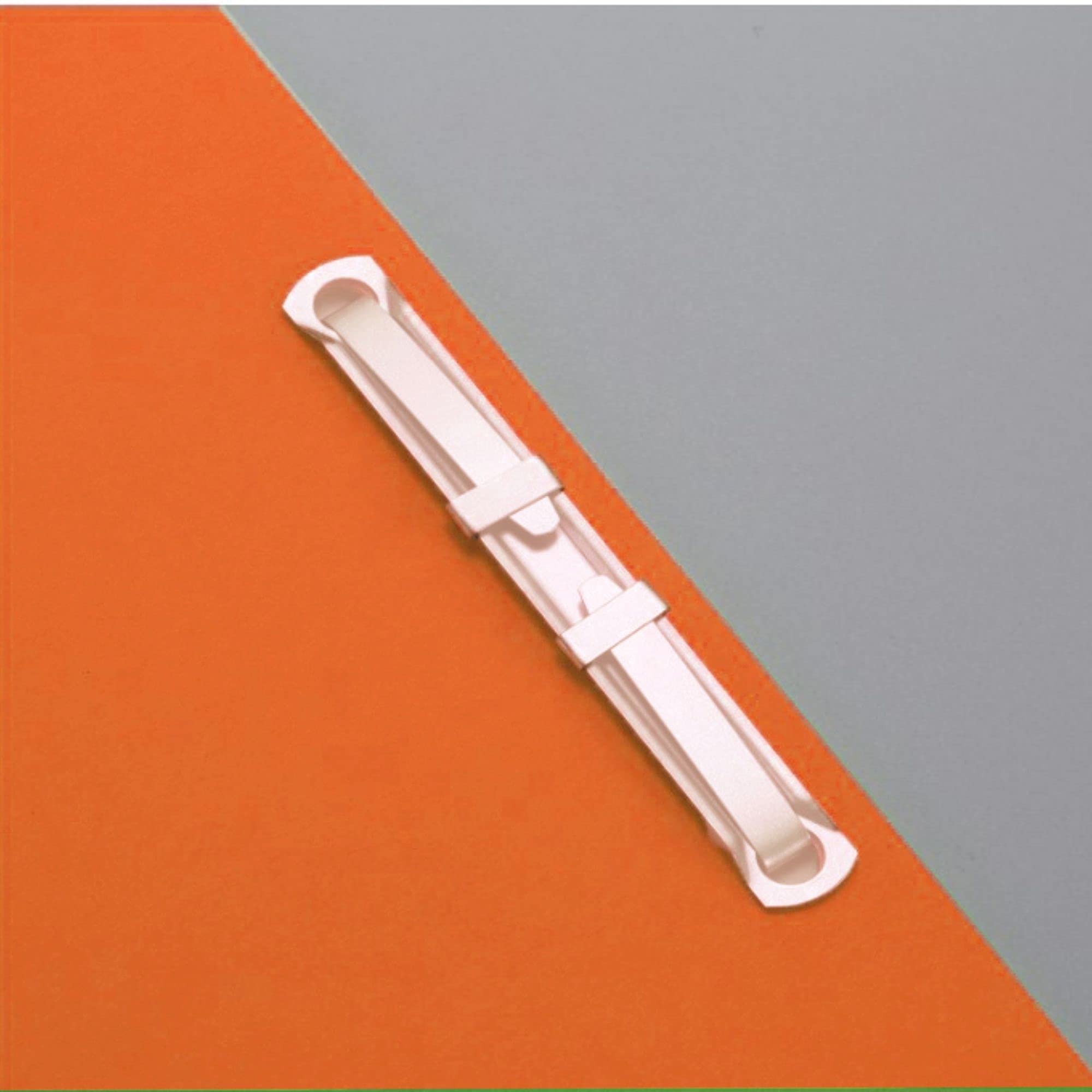 OLYMPX 100 Pcs of Prong Paper Fastener Compressors for Standard 2-Hole Punch, Works with 1 Inch - 3.5 Inch Capacity, 2.75 Inch Center for Paper Fastener Prong Bases, 100 per Box