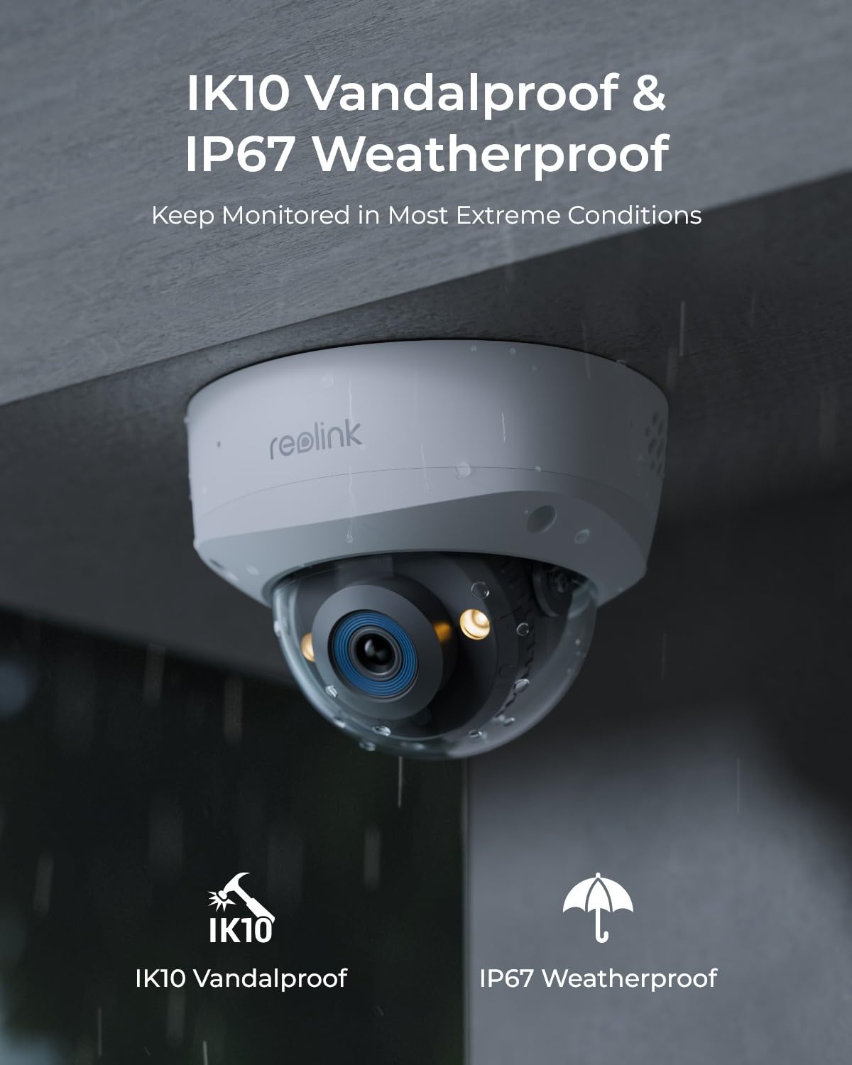 REOLINK RLC-1240A First 12MP Vandalproof PoE Security Camera,145° Wide Viewing Angle, Featuring Color Night Vision, Two-Way Audio, Smart Person/Vehicle/Animal Detection, IP67 Weatherproof