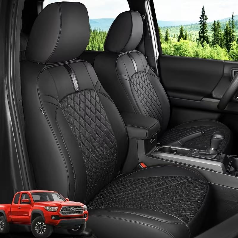 ceavoon for Tacoma Seat Covers, Fit for Toyota Tacoma Seat Covers 2016-2023 2022 2021, Full Coverage, for Double/Crew Cab SR, SR5, Limited, TRD Pro, TRD Sport, TRD Off-Road, Trail Special Edition