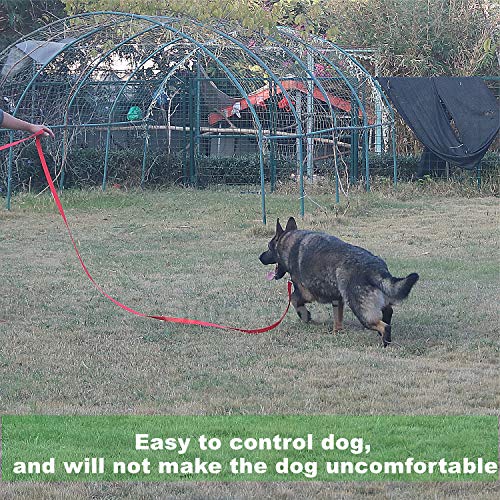 Siumouhoi Strong Durable Nylon Dog Training Leash, 1 Inch Wide Traction Rope, 6 ft 10ft 15ft Long, for Small and Medium Dog (Black, 6 Feet)
