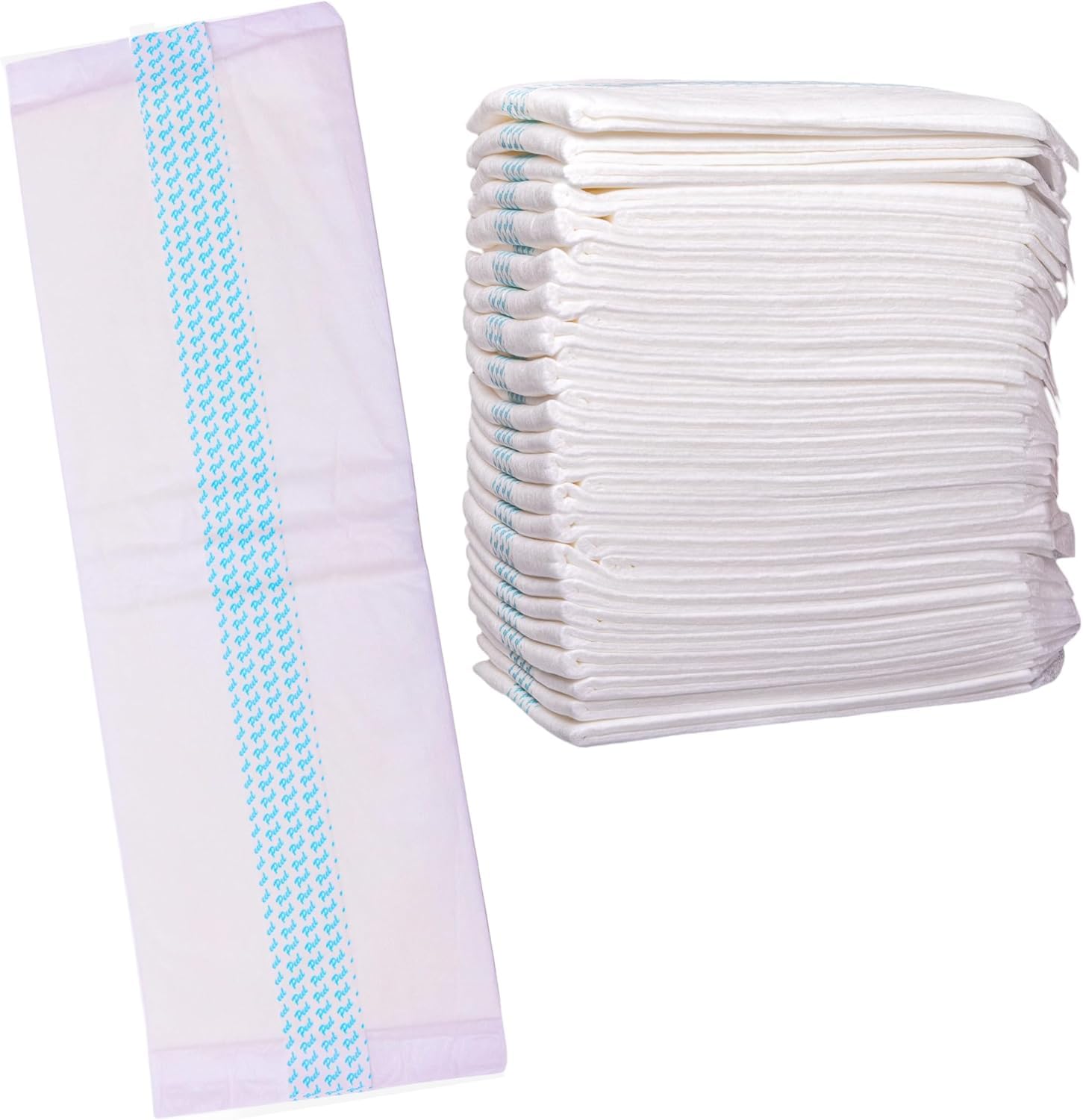 Adult XL Incontinence Booster Liner Pads with Adhesive [Extra Large 7''x17''] Extra Absorbent Diapers Insert Pad for Overnight Protection for Men and Women - Disposable, Soft Comfortable(180)