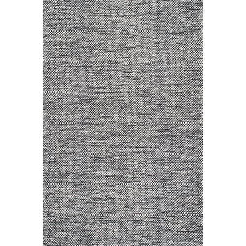 nuLOOM Alessi Solid Farmhouse Cotton Accent Rug, 2x3, Grey