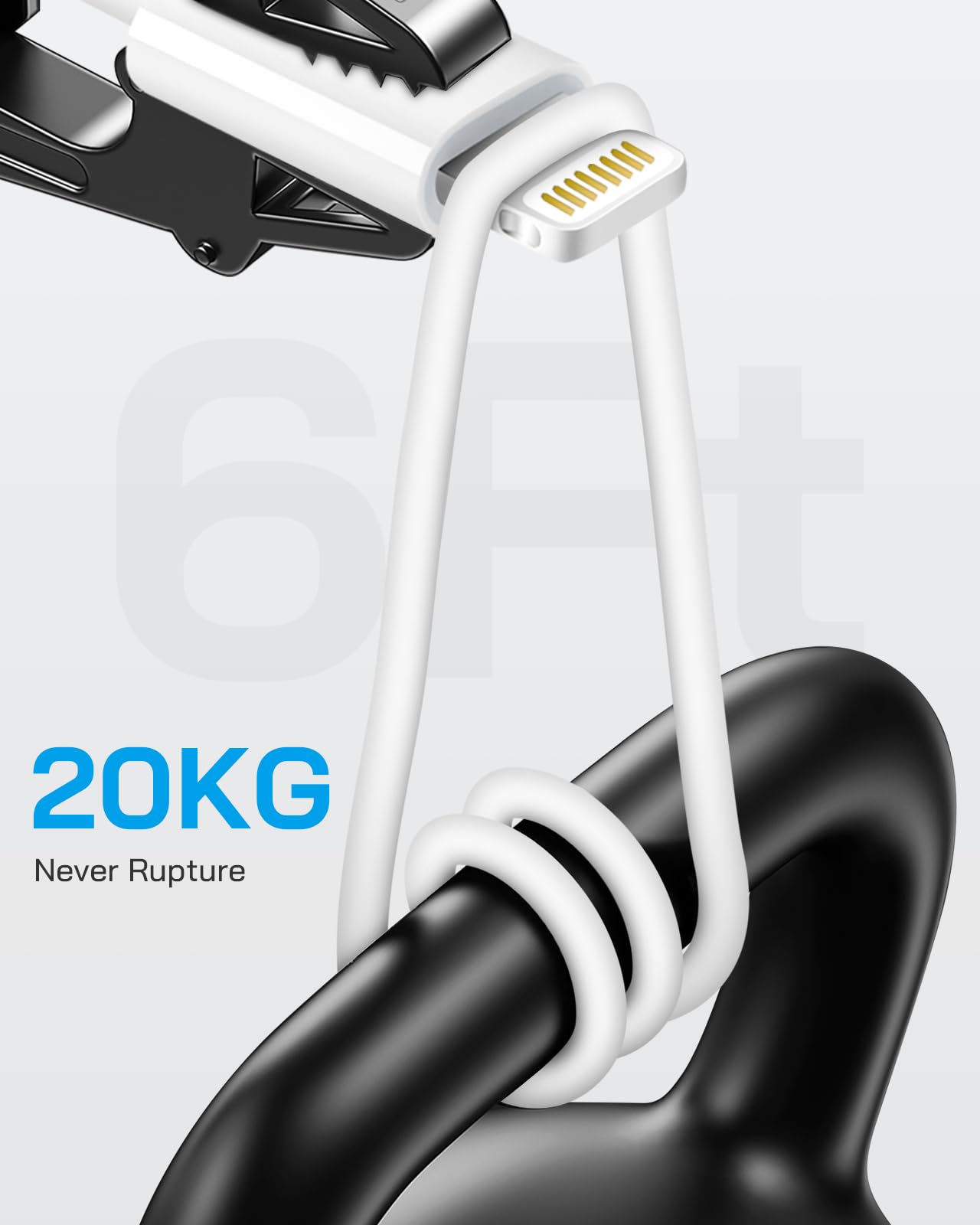 juusmart i Phone Lightning Charger，[MFi Certified] Phone Charger USB with Charging Cord 6 ft i Phone Charger Cable for i Phone 14 13 12 11 Pro/Pro Max/SE 2022/8/7/XS/XR/X/i Pad (4- Pack)