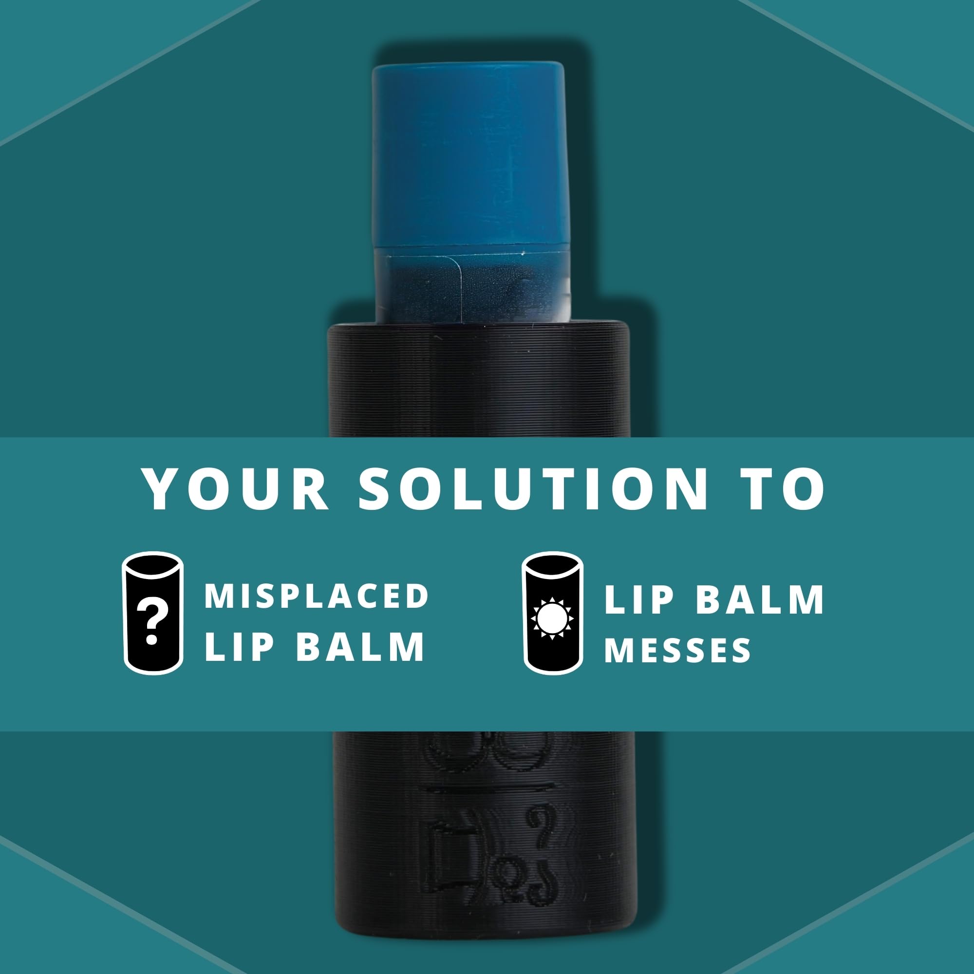 CarChap Car Lip Balm Holder [THE ORIGINAL], Chapstick Holder for Car, Mess Free in the Heat. Featured in Car and Driver. USA Made, Patent Pending. Interior Car Accessories for Women and Men [BLACK]