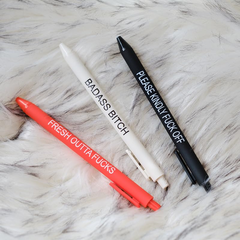 Cityhermit 11Pcs Funny Adult Ballpoint Pen Set, Premium Days of The Week Swear Cuss Word Pens for Office Gifts, Novelty Pens for Corworkers