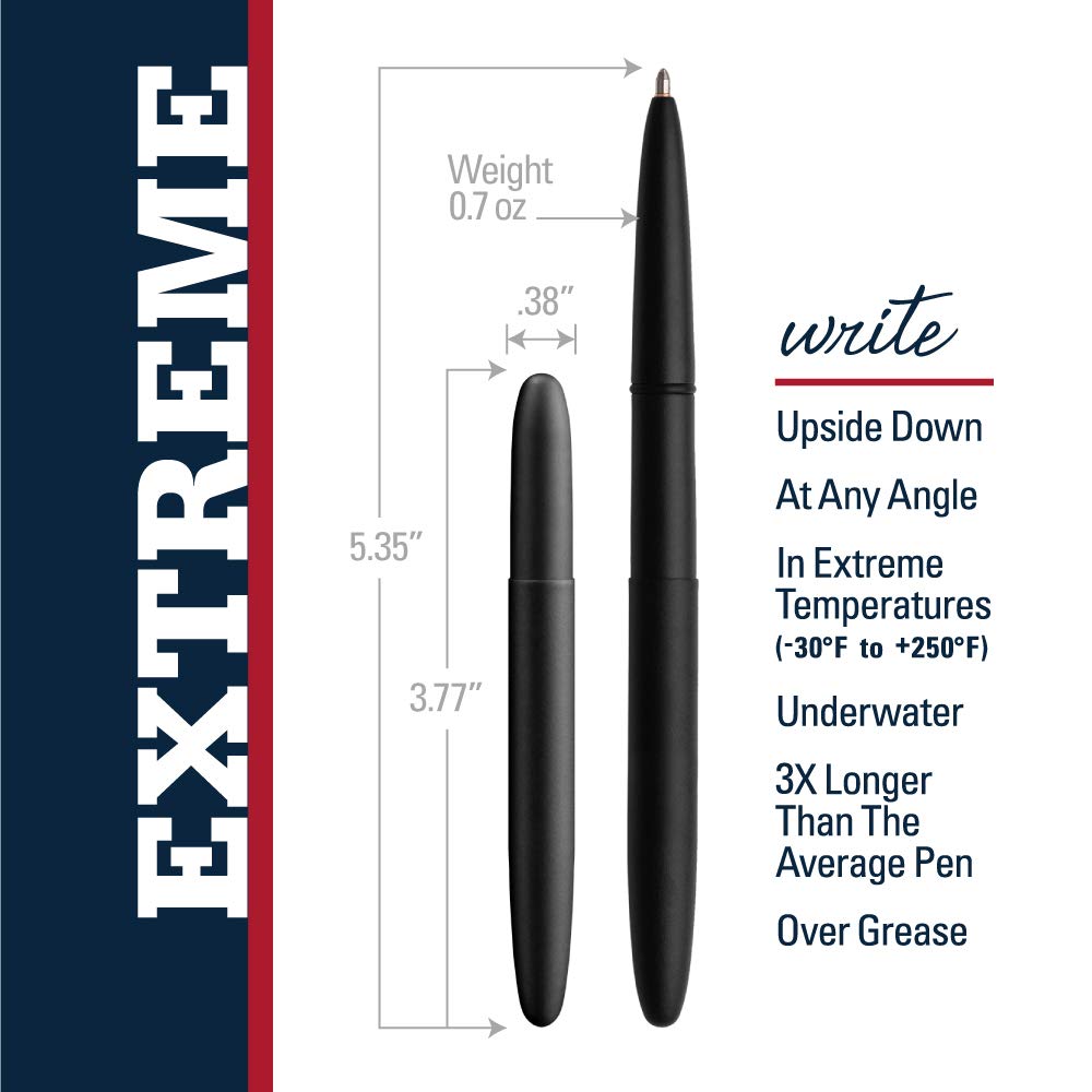 fisher SPACE PEN 400B Space Bullet Space Pen - Matte Black