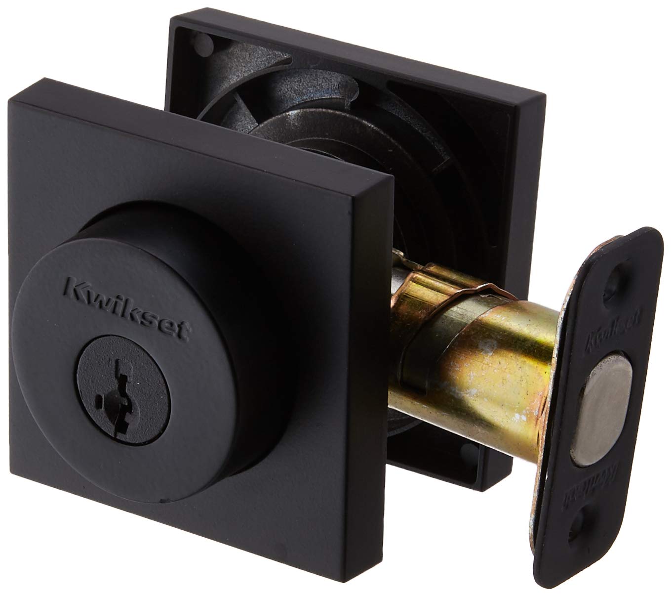 Kwikset 159SQT-S Halifax Double Cylinder Deadbolt with Smartkey Technology, Iron Black,Matte Black, 4.7 x 4.1 x 3 inches