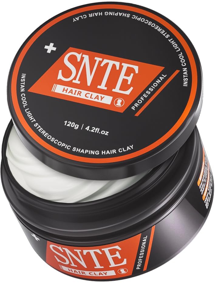 Samnyte Hair Clay Hair Wax - 4.2oz Strong Hold Hair Clay for Men - Natural Hair Wax for Men - Natural Botanical Hair Paste for Men for Textured, Messy and Relaxed Multiple Hairstyles