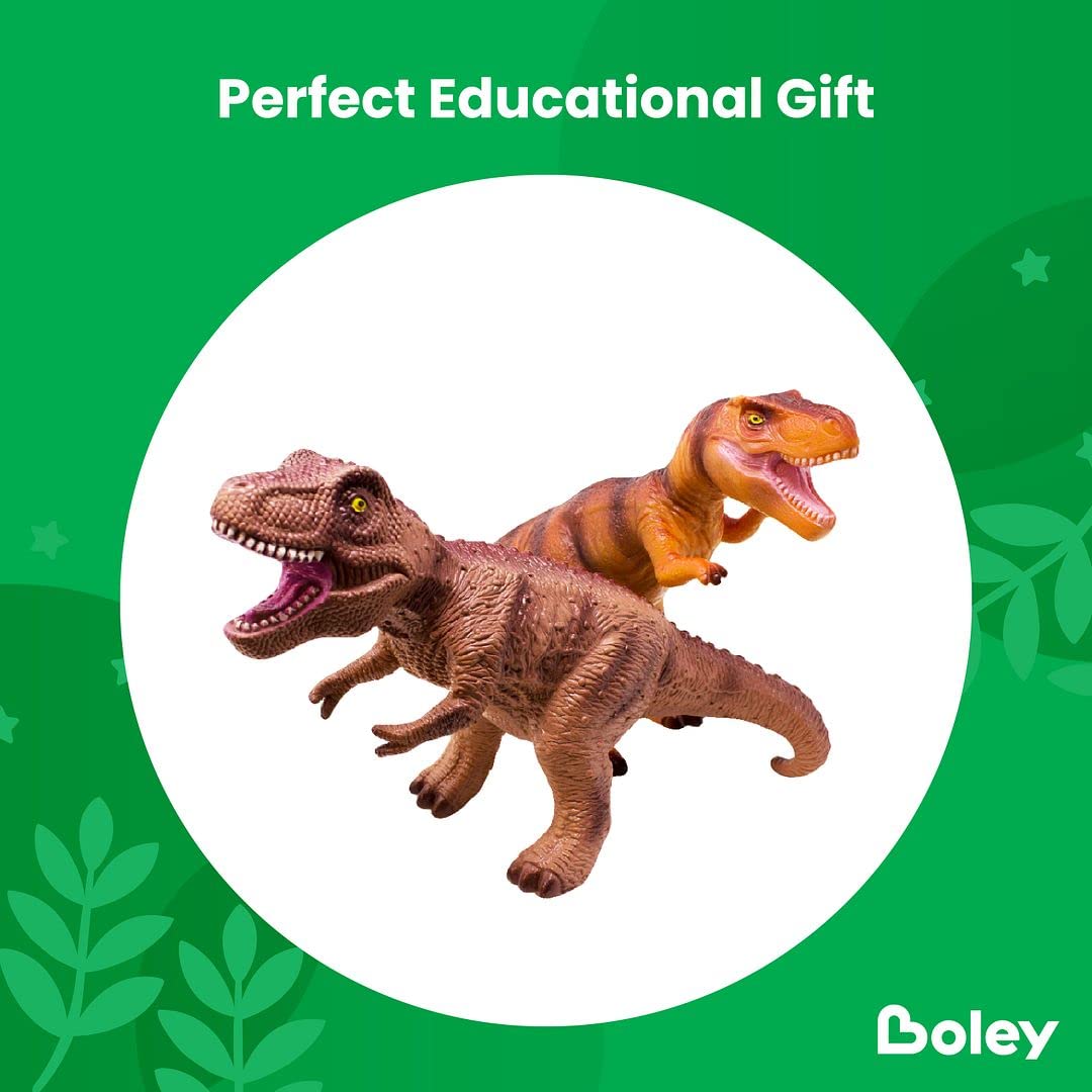 Boley 5 Piece Jumbo Dinosaur Set - Realistic, Highly Detailed Toy Dinosaurs for Kids, Toddlers, and Children - Educational Gifts for Boys and Girls - Ideal for Party Favors and Birthday Gifts