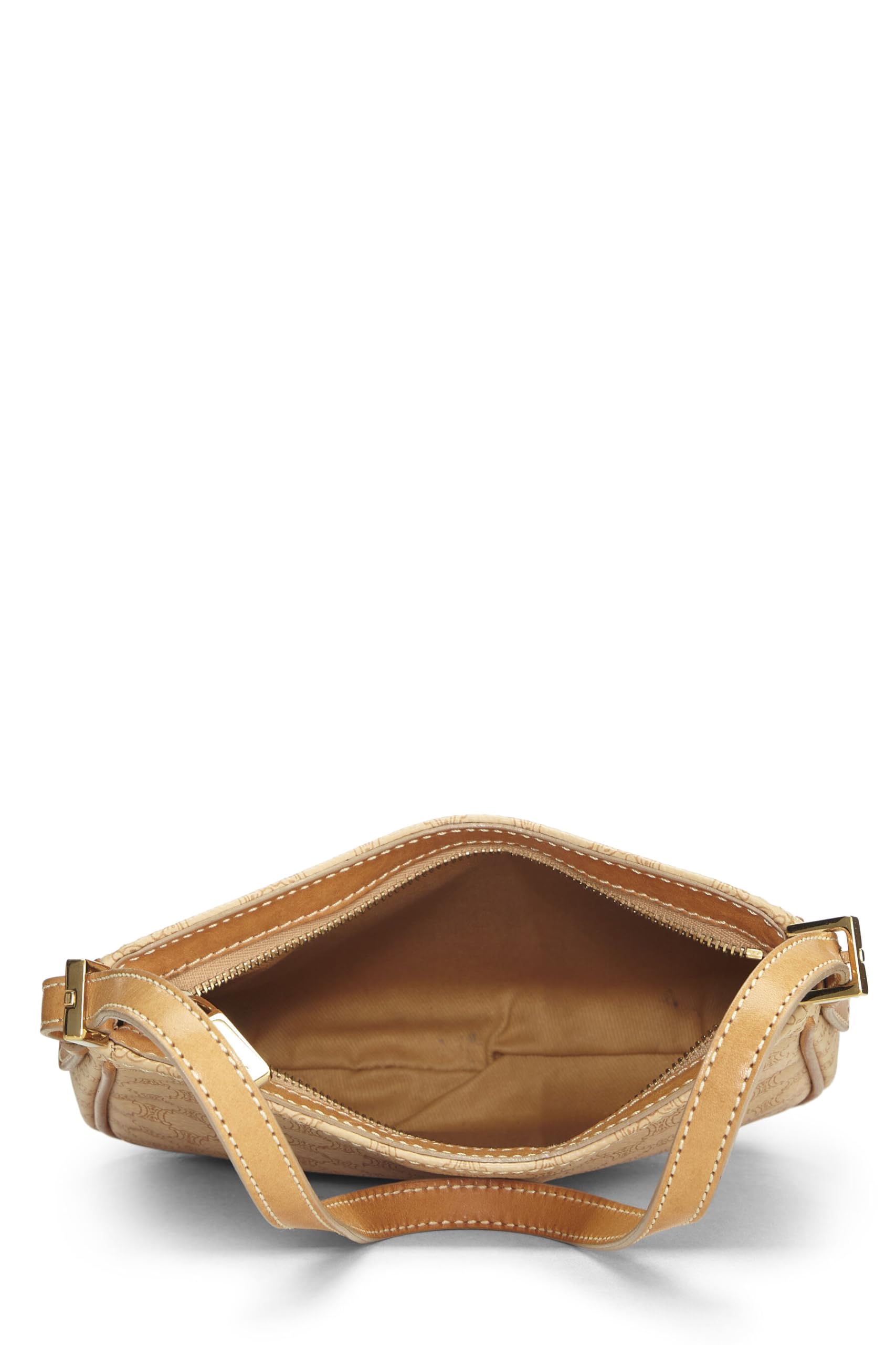 Céline, Pre-Loved Beige Coated Canvas Macadam Handle Bag, Beige