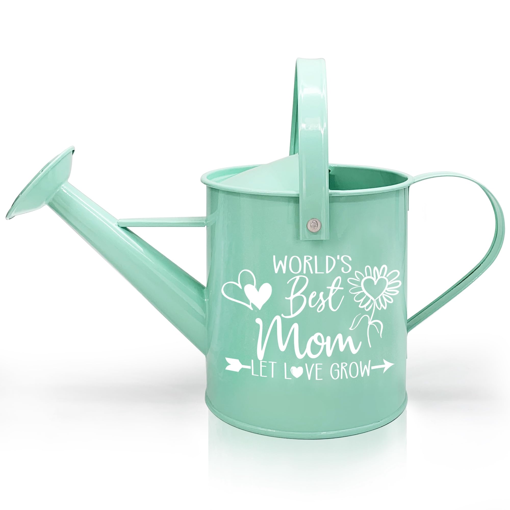 pinata Gifts for Mom from Daughter on Mothers Day, Mom Gifts for Mothers Day, Birthday Gifts for Mom from Daughters & Son, Best Mom Ever Garden Gifts, Mint Metal Watering Can for Mom Plant Lover