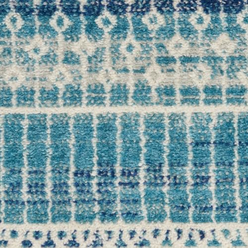 Nourison Home Passion Tribal Navy Blue 9' x 12' Area Rug, Easy Cleaning, Non Shedding, Bed Room, Living Room, Dining Room, Kitchen (9x12)