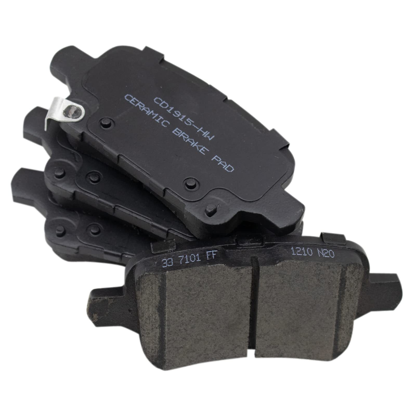 TRQ Front & Rear Brake Pads Ceramic Compatible with 2017-2020 Honda CR-V