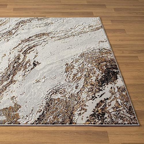 LUXE WEAVERS Modern Abstract Indoor Anthracite 5x7 Area Rug