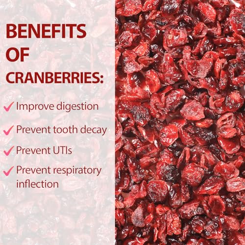 Premium Tasty Dried Cranberries 1 lb, Nestor 100% Natural Non-GMO, No Preservatives,Unsulfured Dry Fruit Sweetened Cranberry for Snacks Baking Oatmeal Salads, US-Grown