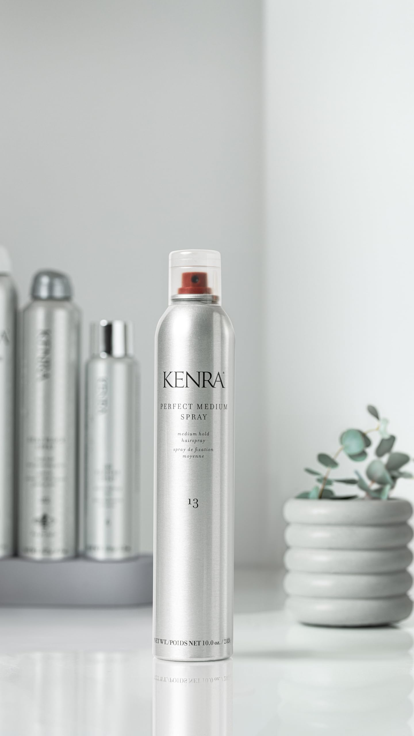 Kenra Perfect Medium Spray 13 50% | Provides Styling Control Without Stiffness | Medium Hold | Fast-Drying Formulation | High Shine Finish | All Hair Types | 10 oz