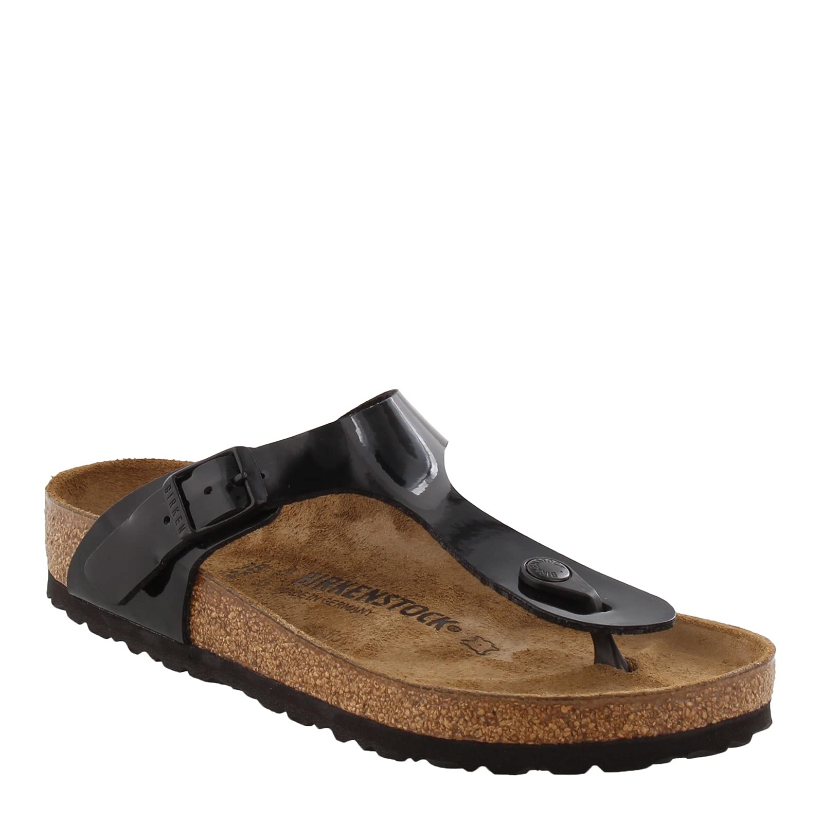 Birkenstock Women's GIzeh Thong Sandal, Black Patent, 39 M EU/8-8.5 B(M) US