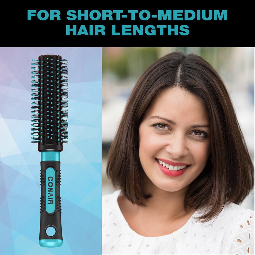 Conair Salon Results Round Brush - Blow Dryer Brush - Blow Drying brush - Hairbrush for Blow Out - Nylon bristles