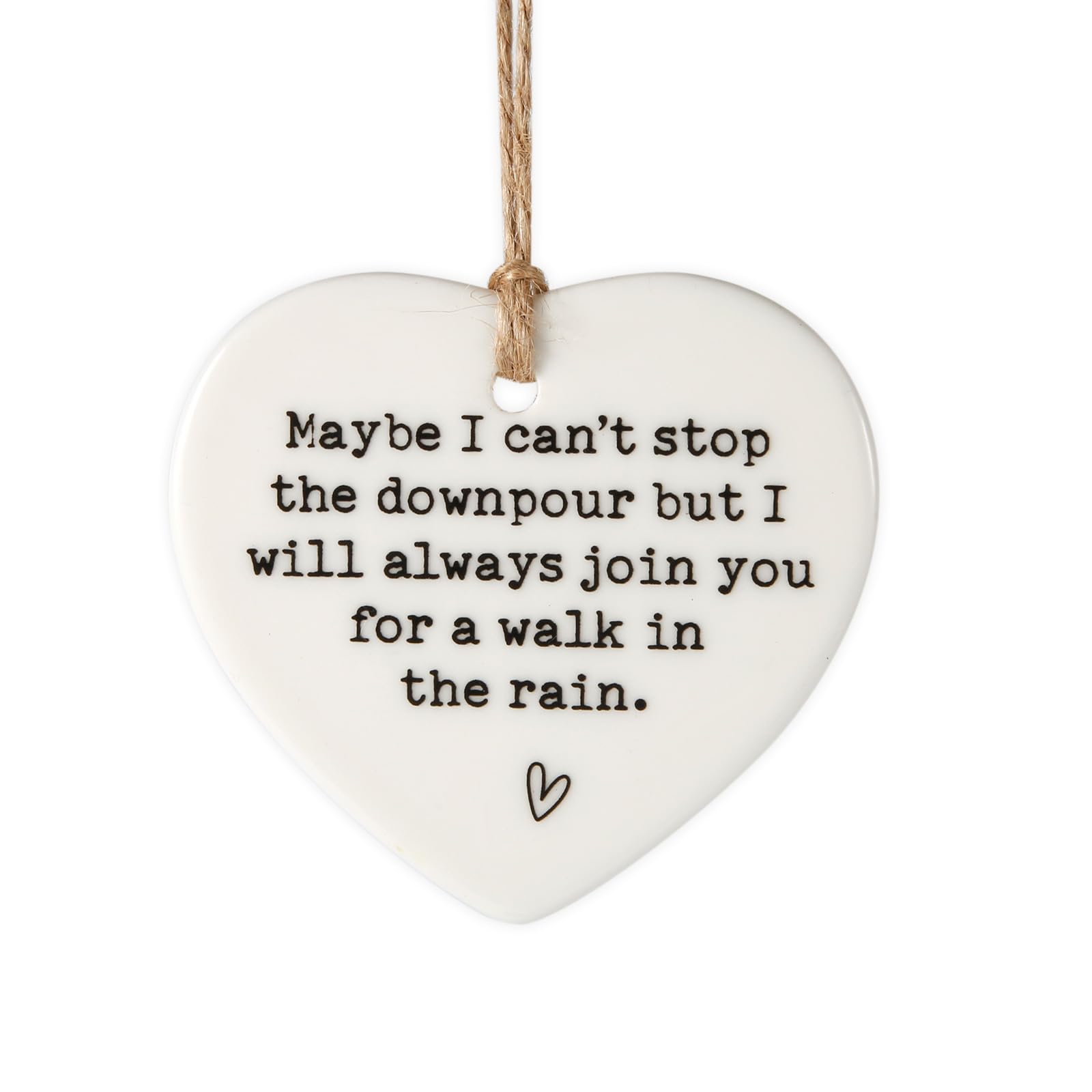 Maybe I Can't Stop the Downpour Plaque, Ceramic Heart Souvenir Hanging Friendship Plaque Crafts Friendship Gift Bestie/Sister Tough Time Gift Hang Sign Ornament for Wall Door Decor