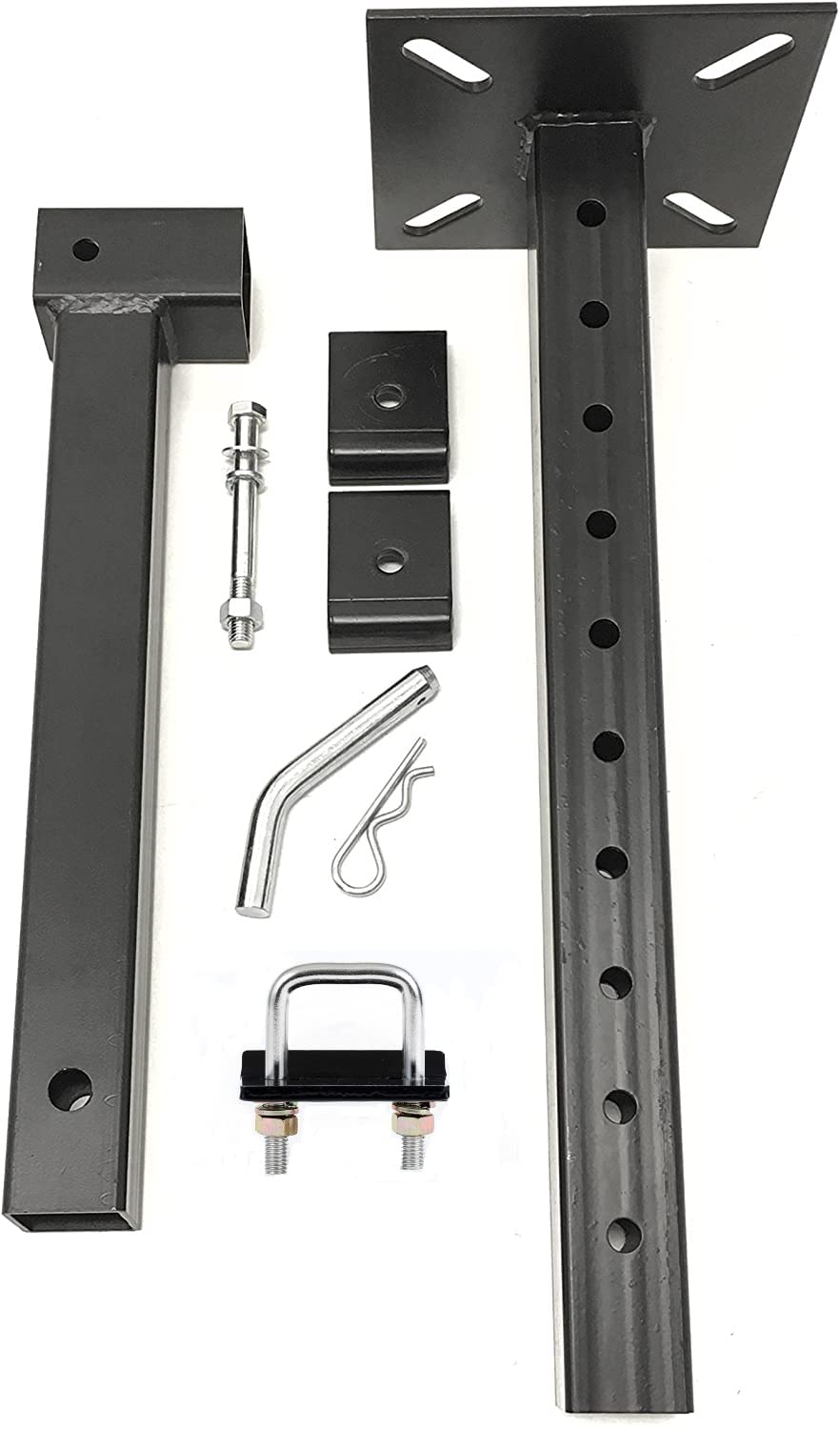 MaxxHaul 80356 Hitch Mount Vise Plate Holder With Adjustable Height - Fits 2 inch x 2 inch Receiver With Standard Mounting Vise Plate