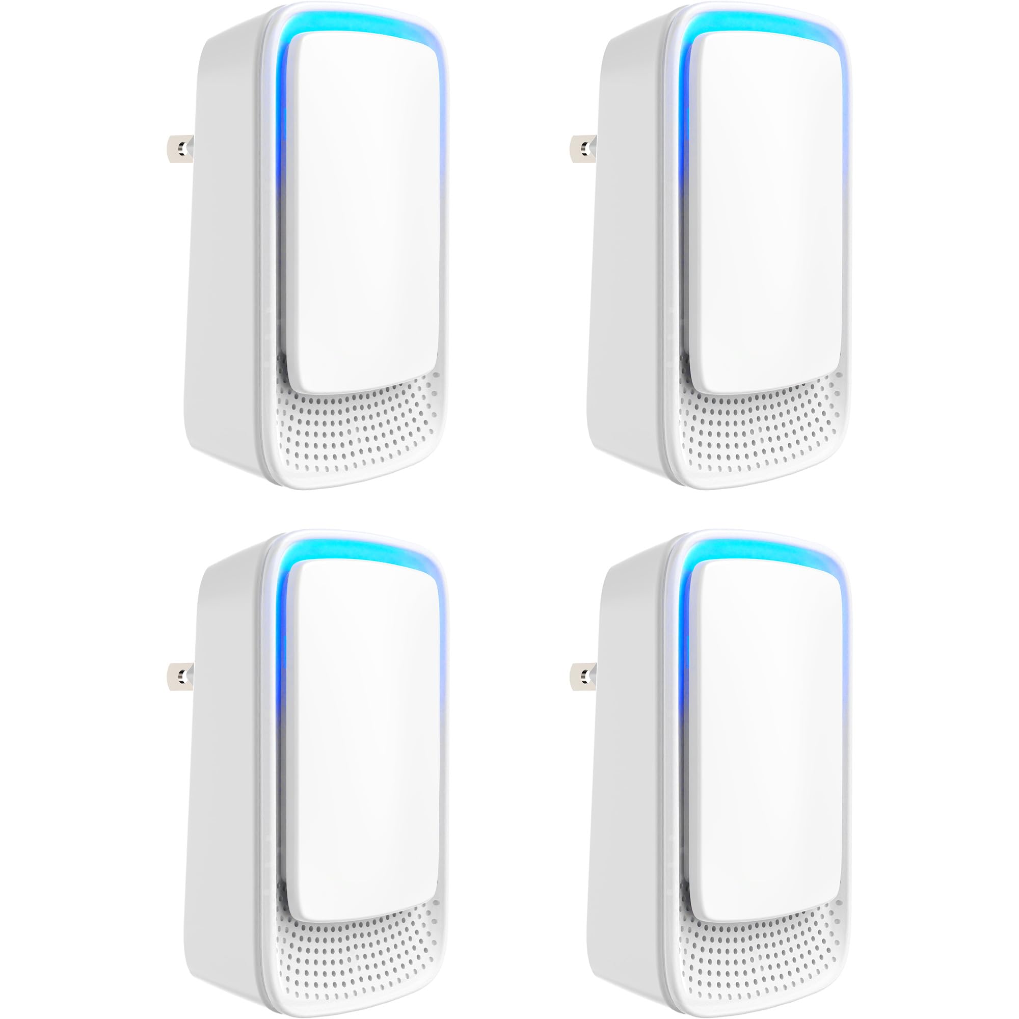 Mini Plug-In Air Ionizer for Home - No Filter Needed, Silent 30dB, Releases 40-100M Ions/Min, Ultra Slim, Saves Energy in Bedroom/Office(4 Pack）