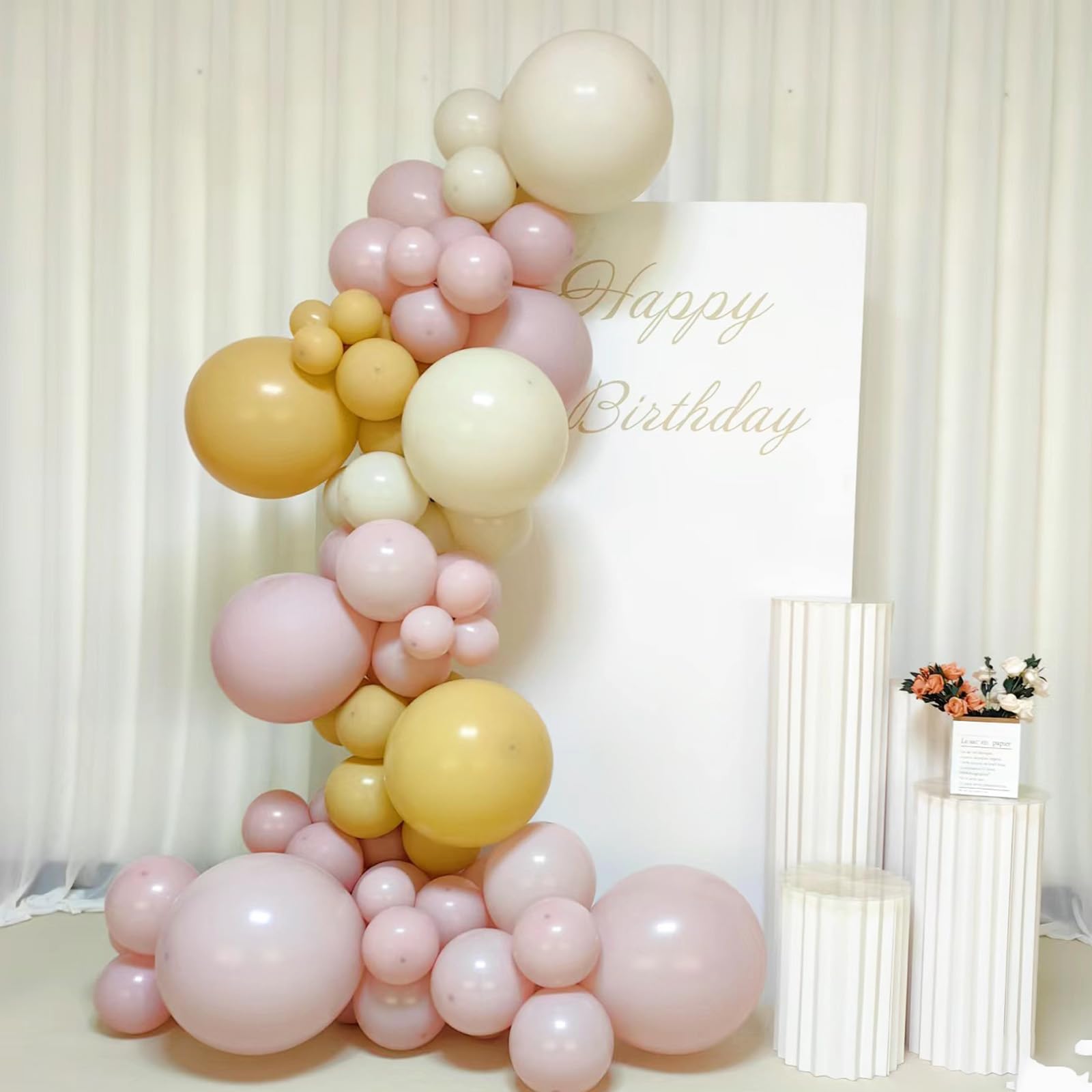 Scmdoti Dusty Pink Balloons - Different Sizes 18, 12, 10, 5 Inches - Pink Balloon Garland Arch for Birthday, Baby Shower, Wedding, Graduation Parties